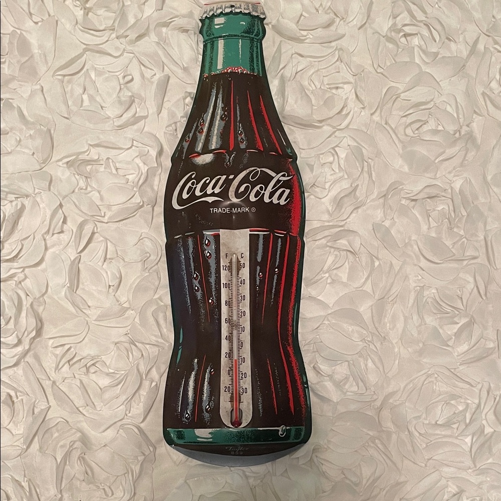 Coca Cola Red and Black Wall Decor with Thermometer